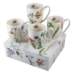 Set 4 cani din portelan 360 ml