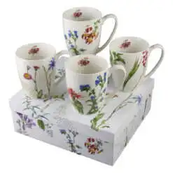 Set 4 cani din portelan 360 ml