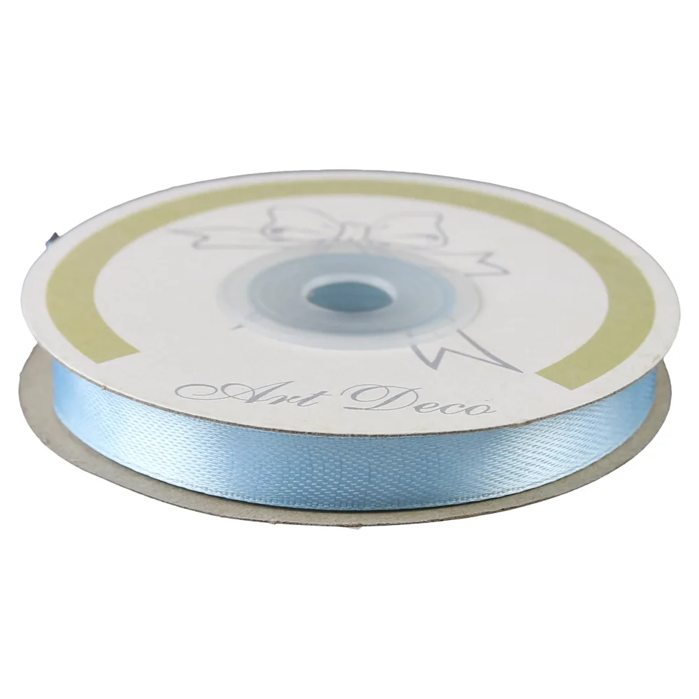 Rola panglica satin Albastru deschis 10 mm x 25 m
