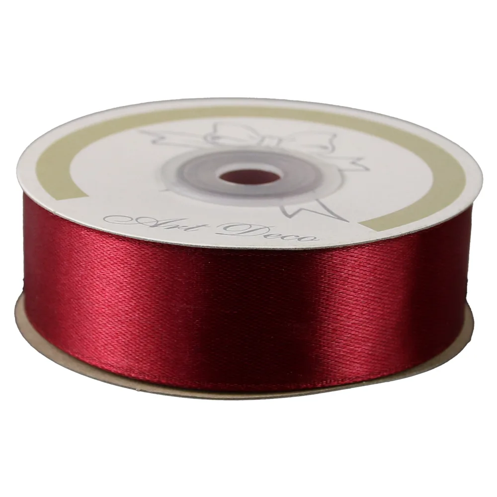 Rola panglica satin Bordo 25 mm x 25 m Art Deco Rola panglica satin Bordo 25 mm x 25 m Art Deco