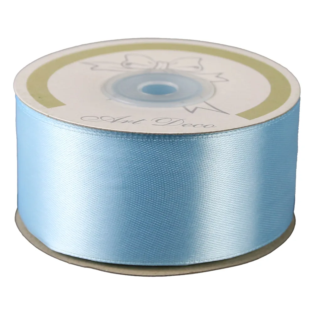 Rola panglica satin Albastru deschis 38 mm x 25 m Art Deco Rola panglica satin Albastru deschis 38 mm x 25 m Art Deco