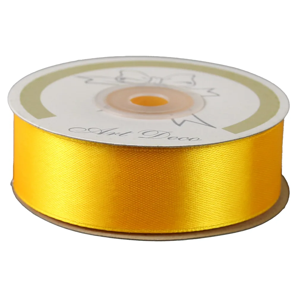 Rola panglica satin Galben 25 mm x 25 m Art Deco Rola panglica satin Galben 25 mm x 25 m Art Deco