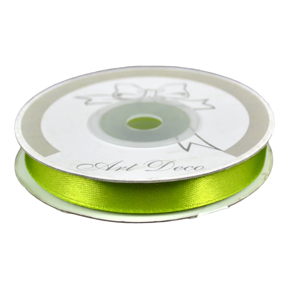 Rola panglica satin Verde deschis 10 mm x 25 m Rola panglica satin Verde deschis 10 mm x 25 m
