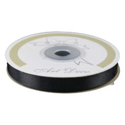 Rola panglica satin Negru 10 mm x 25 m