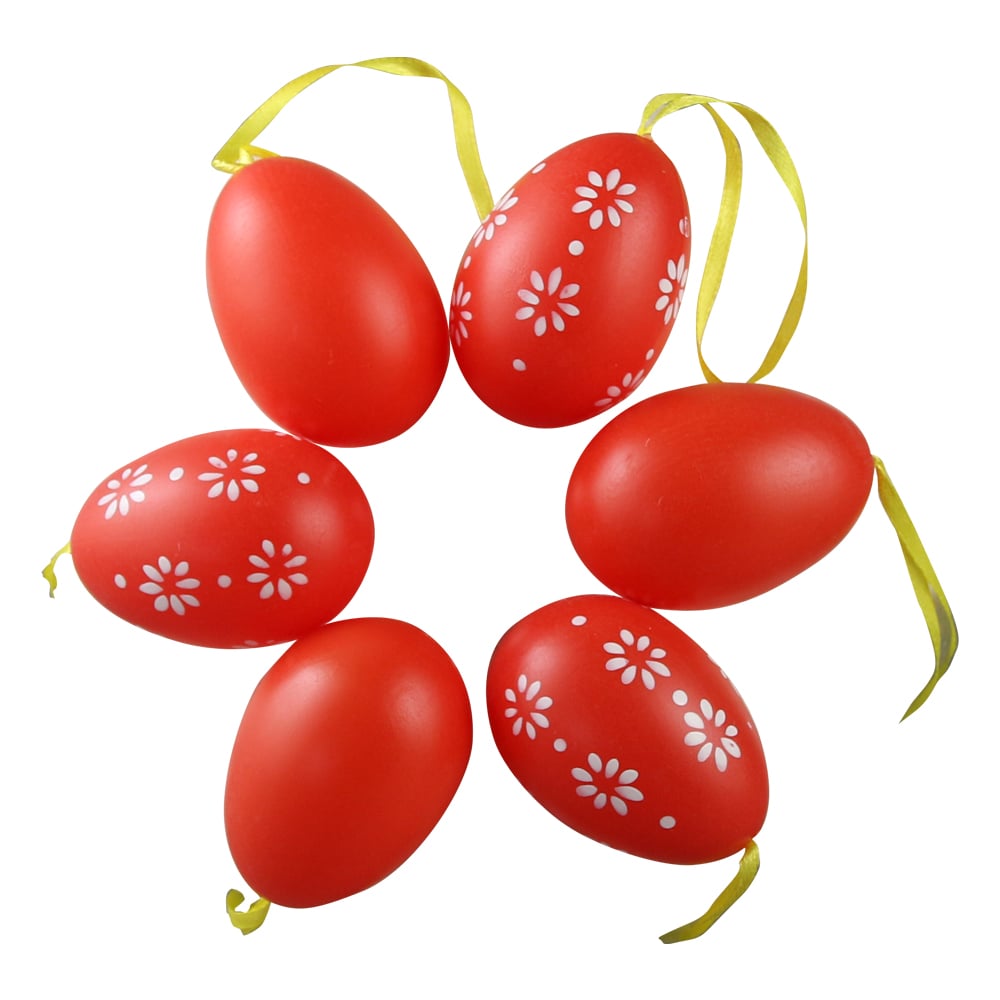 Set 6 oua din plastic 4 x 6 cm Set 6 oua din plastic 4 x 6 cm