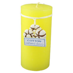 Lumanare parfumata cilindrica "Cotton - wellness & beauty" 7 x 14 cm