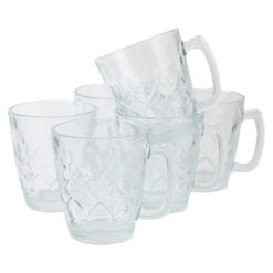 Set 6 cani din sticla Tulip Infinity 170 ml Gold Glass