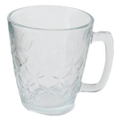 Set 6 cani din sticla Tulip Wawe 170 ml Gold Glass