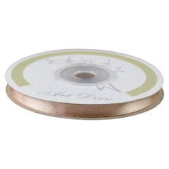 Rola panglica satin Rose Gold 6 mm x 25 m