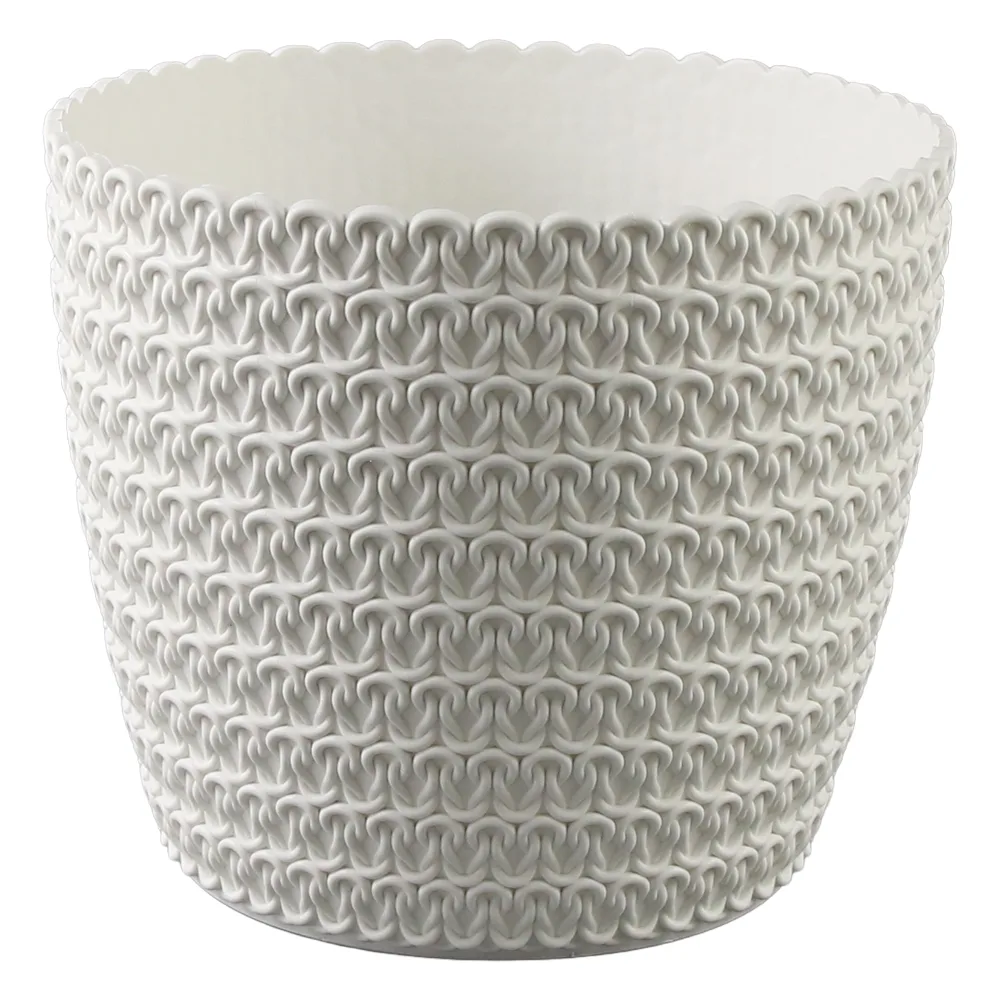 Ghiveci din plastic Magnolia Jersey crem 21 x 18.5 cm