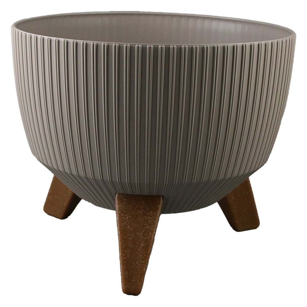 Ghiveci din plastic Roma Jumper taupe cu picioare 24 x 15/20 cm Ghiveci din plastic Roma Jumper taupe cu picioare 24 x 15/20 cm