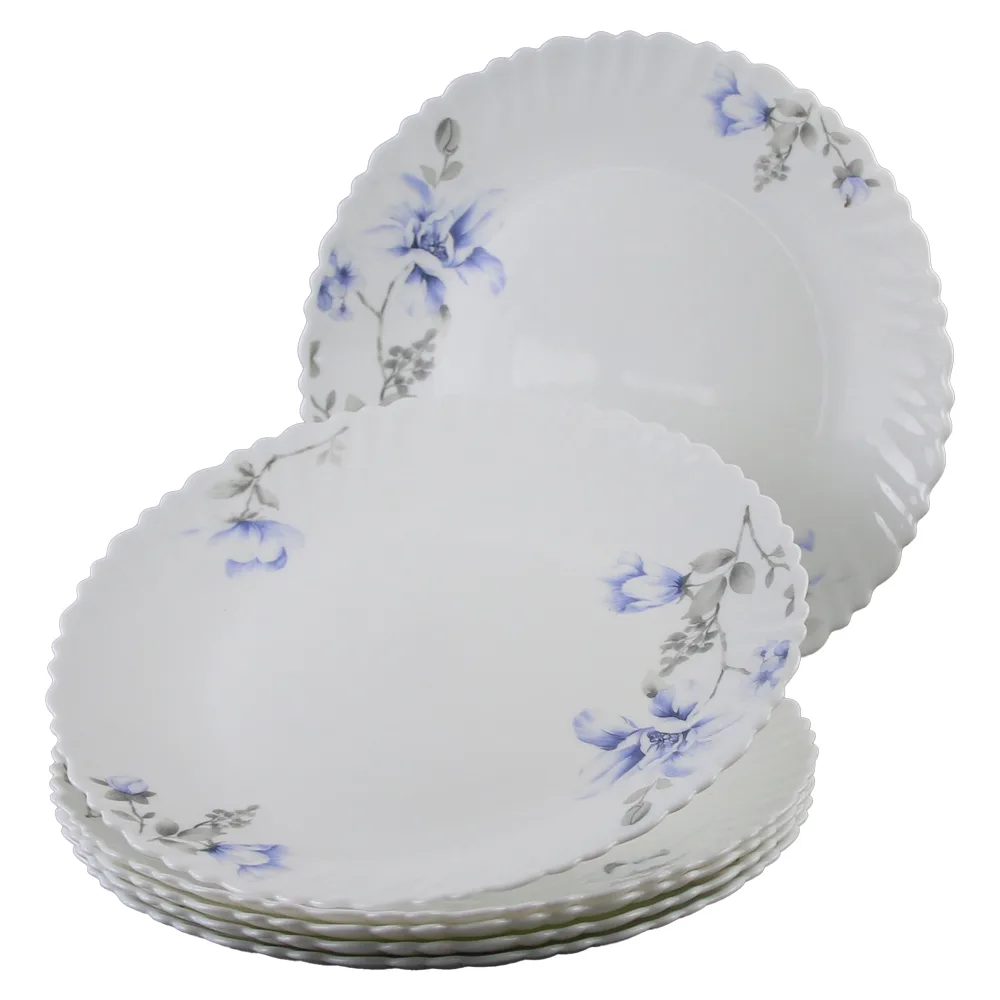 Set 6 farfurii intinse din sticla opal 24 cm