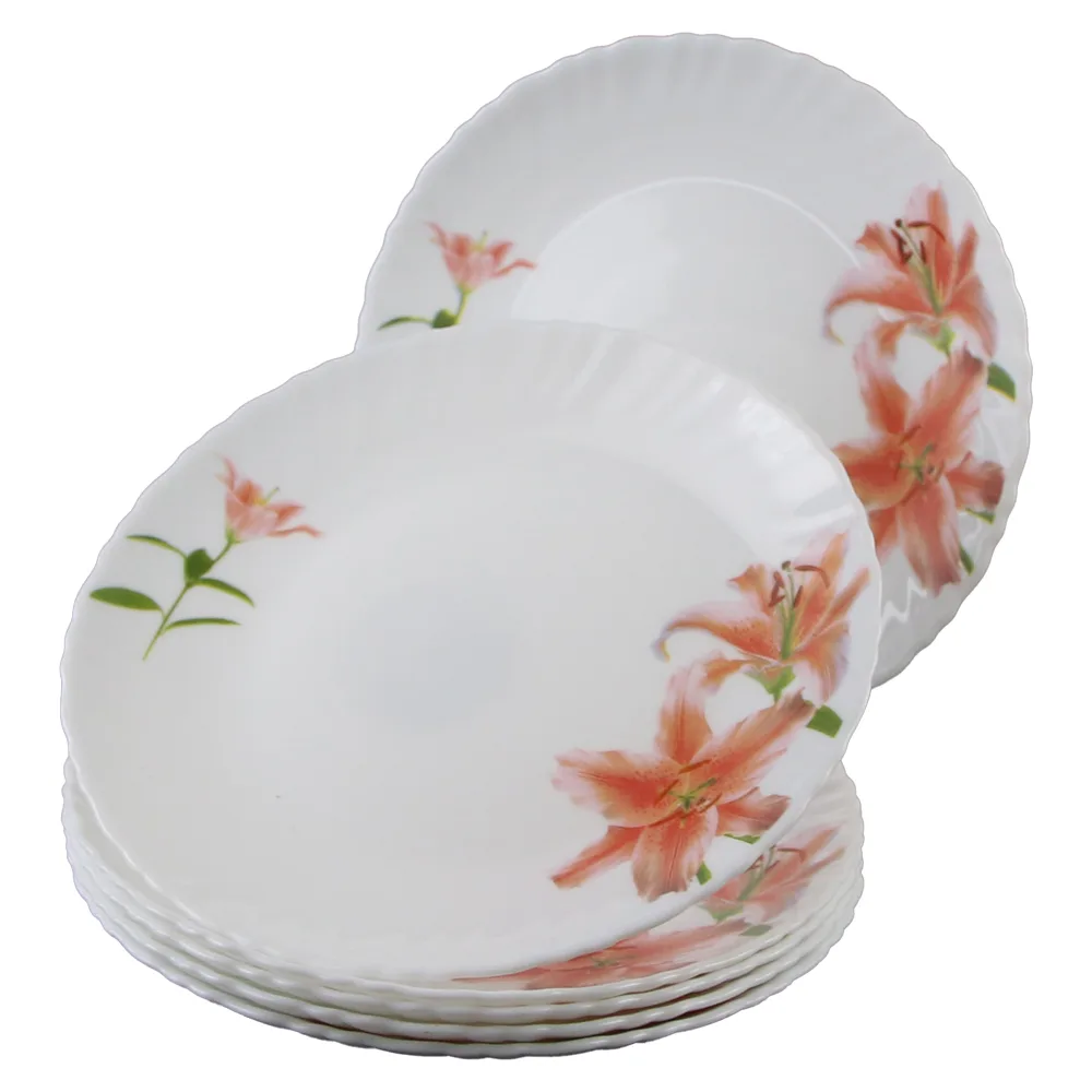 Set 6 farfurii desert din sticla opal 19 cm