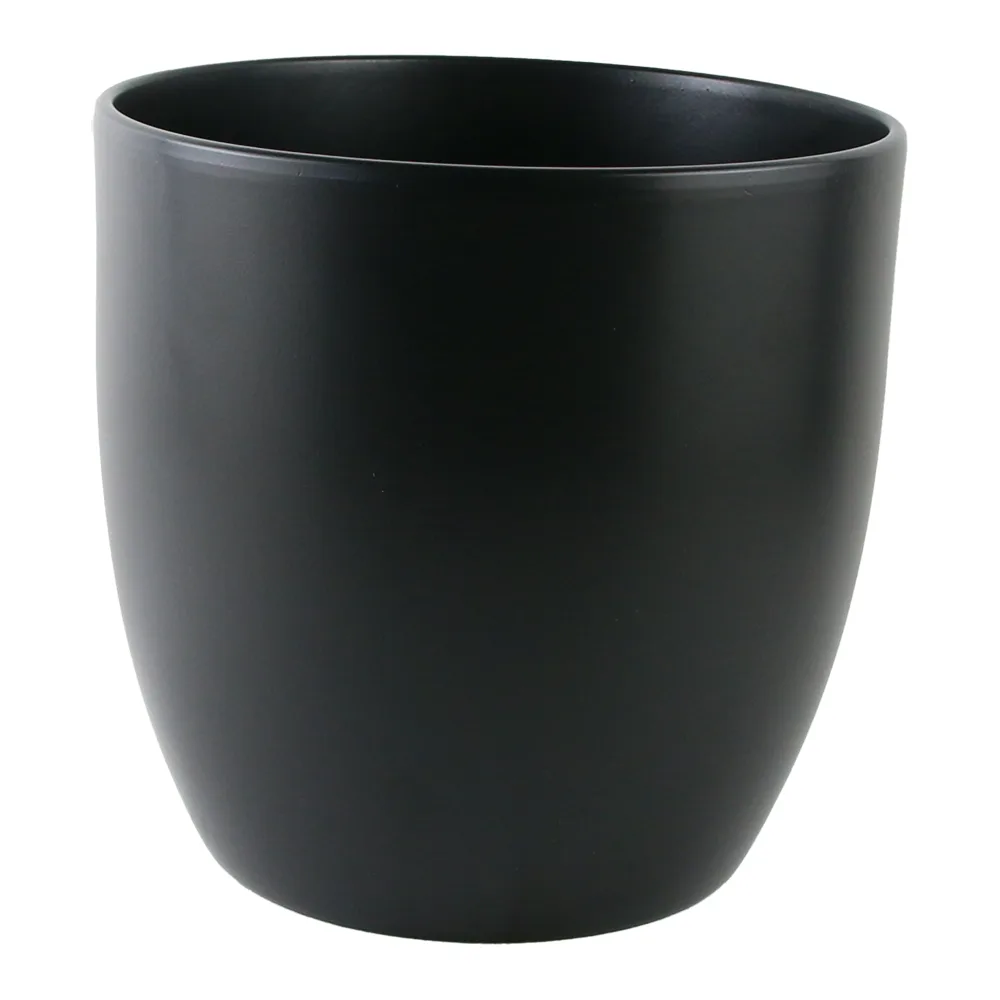 Ghiveci din ceramica Basel Fashion Negru 24 x 23 cm Ghiveci din ceramica Basel Fashion Negru 24 x 23 cm