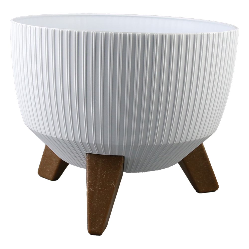 Ghiveci din plastic Roma Jumper alb cu picioare 24 x 15/20 cm Ghiveci din plastic Roma Jumper alb cu picioare 24 x 15/20 cm