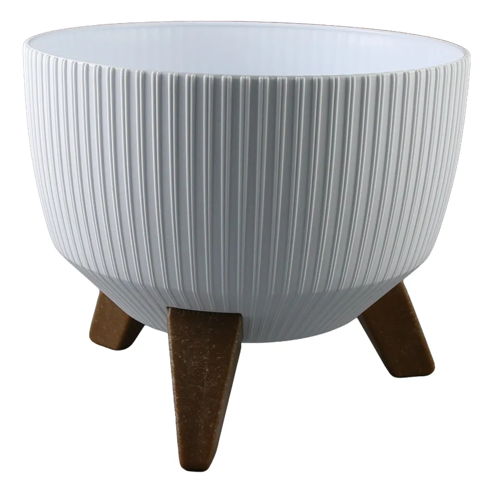 Ghiveci din plastic Roma Jumper alb cu picioare 24 x 15/20 cm Ghiveci din plastic Roma Jumper alb cu picioare 24 x 15/20 cm