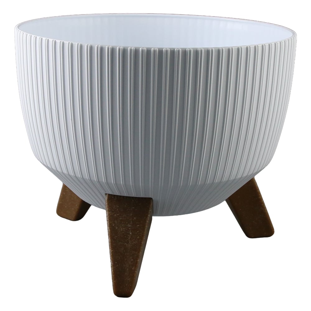 Ghiveci din plastic Roma Jumper alb cu picioare 24 x 15/20 cm Ghiveci din plastic Roma Jumper alb cu picioare 24 x 15/20 cm