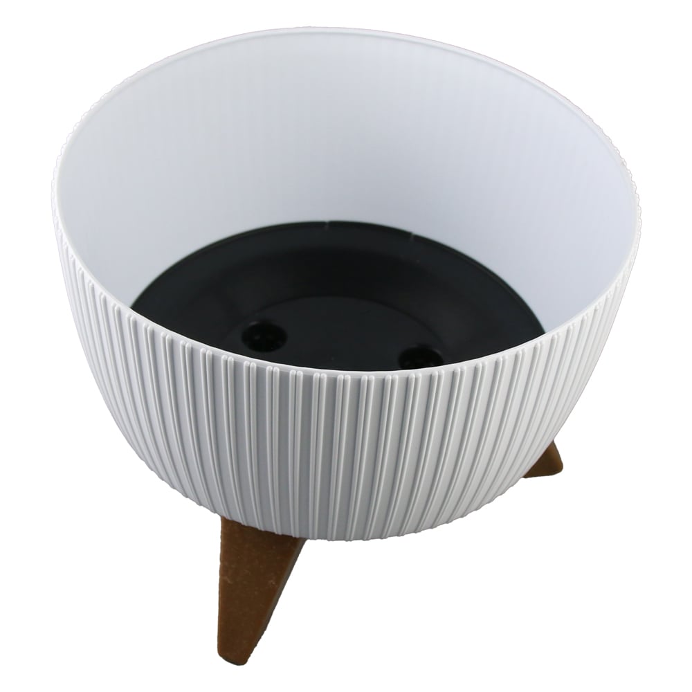 Ghiveci din plastic Roma Jumper alb cu picioare 24 x 15/20 cm Ghiveci din plastic Roma Jumper alb cu picioare 24 x 15/20 cm