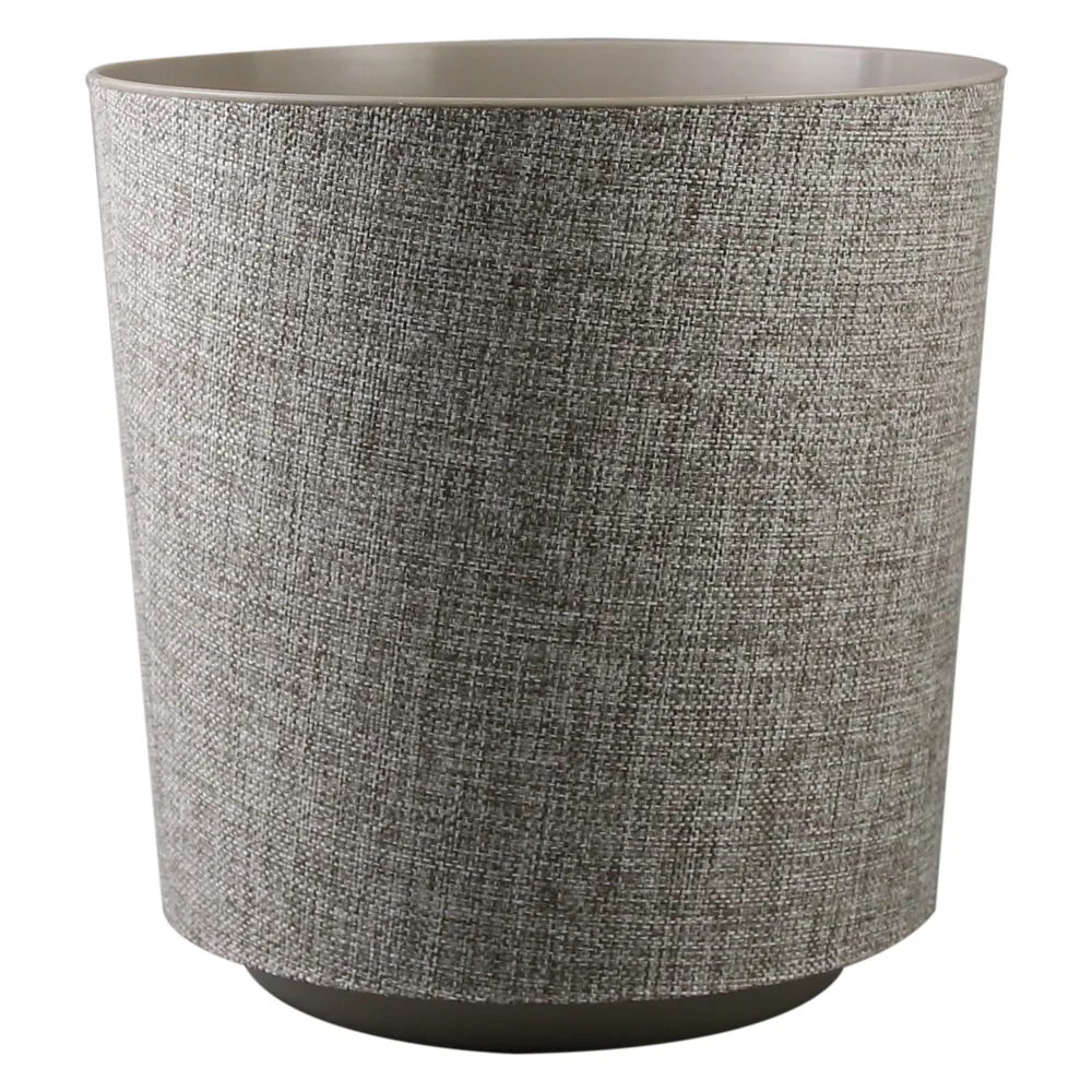 Ghiveci din plastic Saga Textil taupe 19 x 20 cm