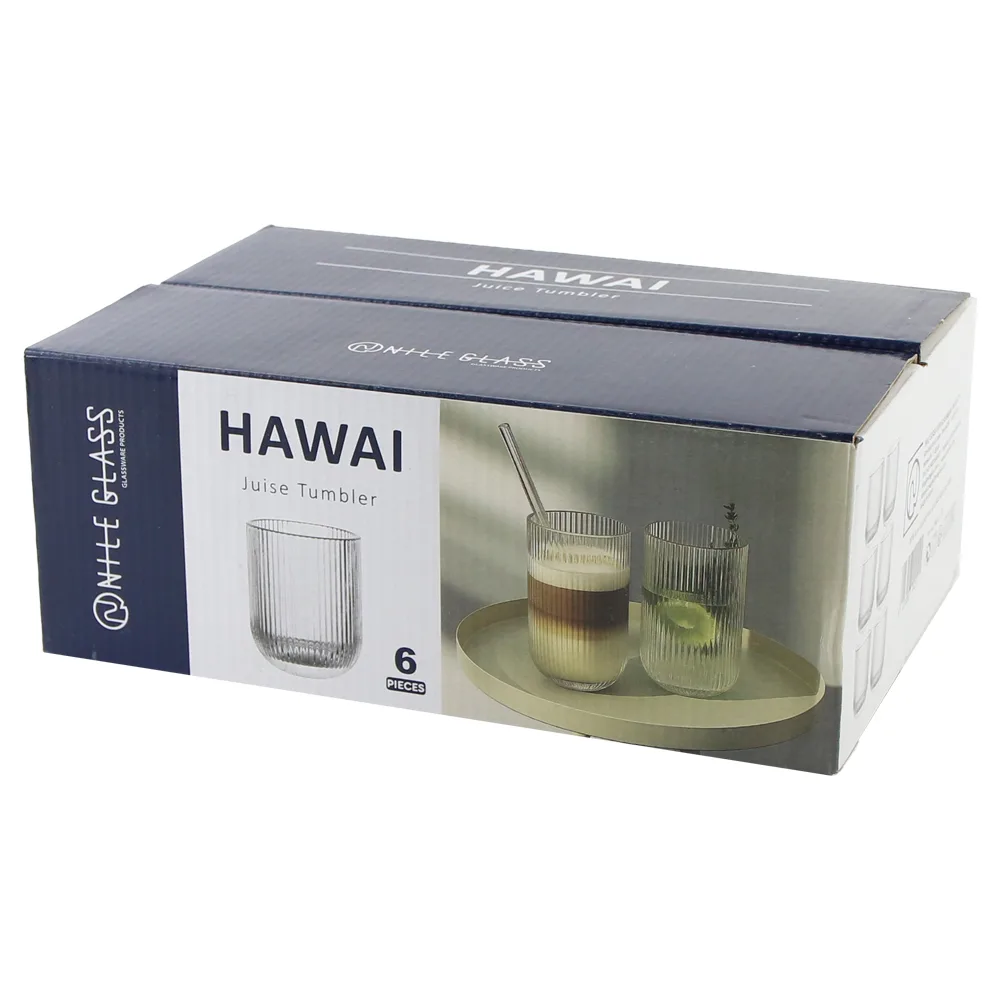 Set 6 pahare din sticla Hawai Tumbler 300 ml Nile Glass Set 6 pahare din sticla Hawai Tumbler 300 ml Nile Glass