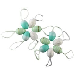 Set 12 oua din plastic 3 x 4 cm