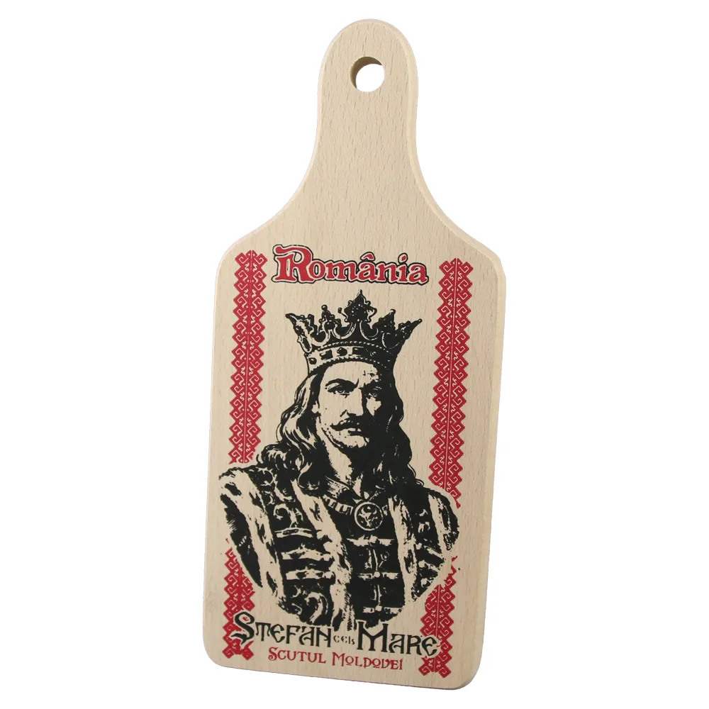 Tocator decorativ "Romania / Stefan cel Mare - Scutul Moldovei" 9.5 x 23 cm Tocator decorativ "Romania / Stefan cel Mare - Scutul Moldovei" 9.5 x 23 cm