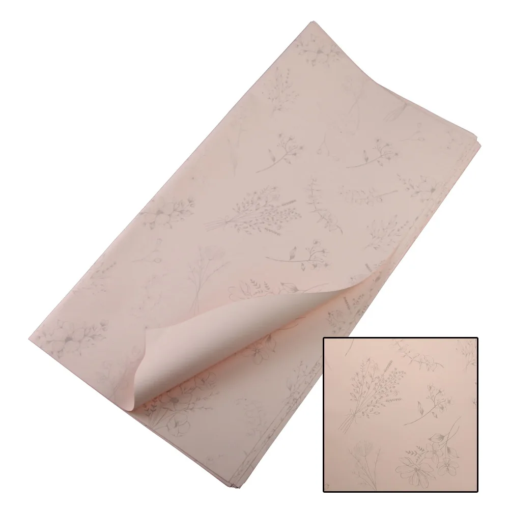Set 20 coli ambalaj pentru flori 57 x 57 cm din plastic - Caise cu flori