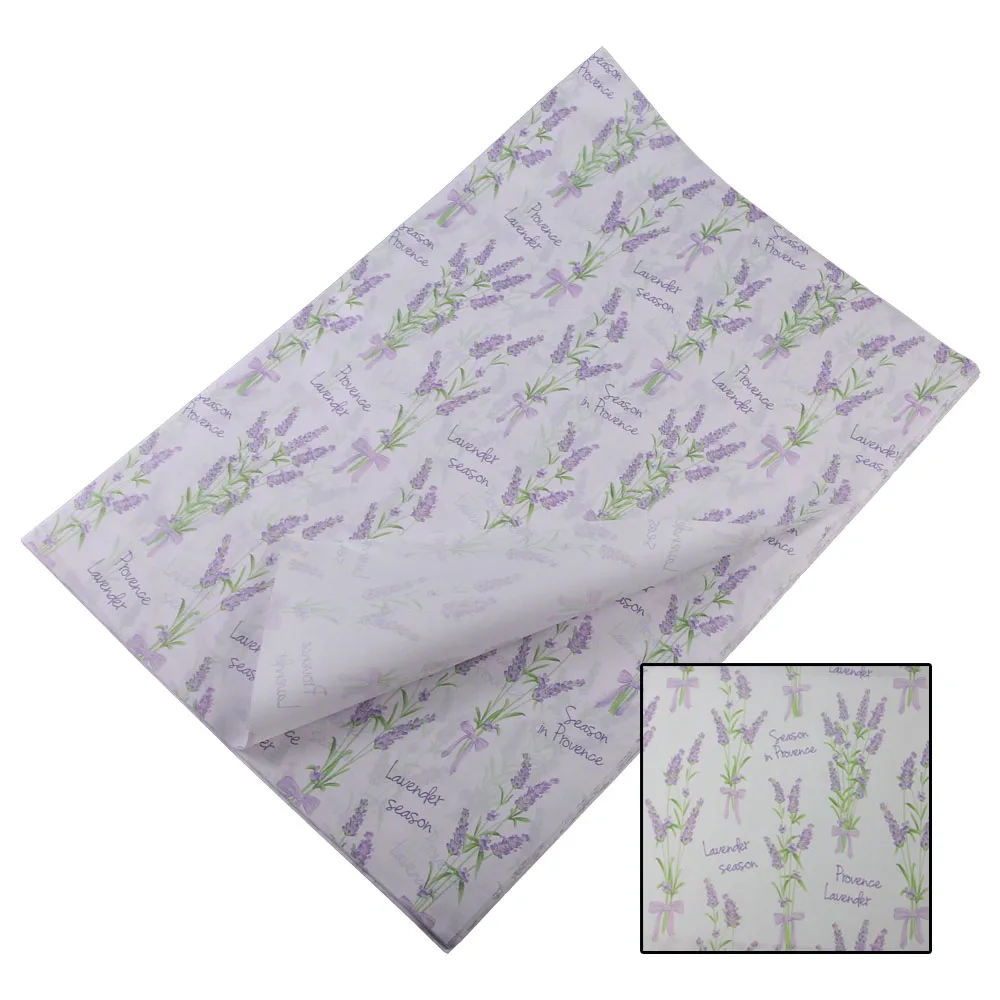 Set 20 coli ambalaj pentru flori 50 x 70 cm din hartie - Provence Lavender Set 20 coli ambalaj pentru flori 50 x 70 cm din hartie - Provence Lavender