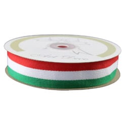 Rola panglica tricolor Rosu/Alb/Verde 25 mm x 20 m