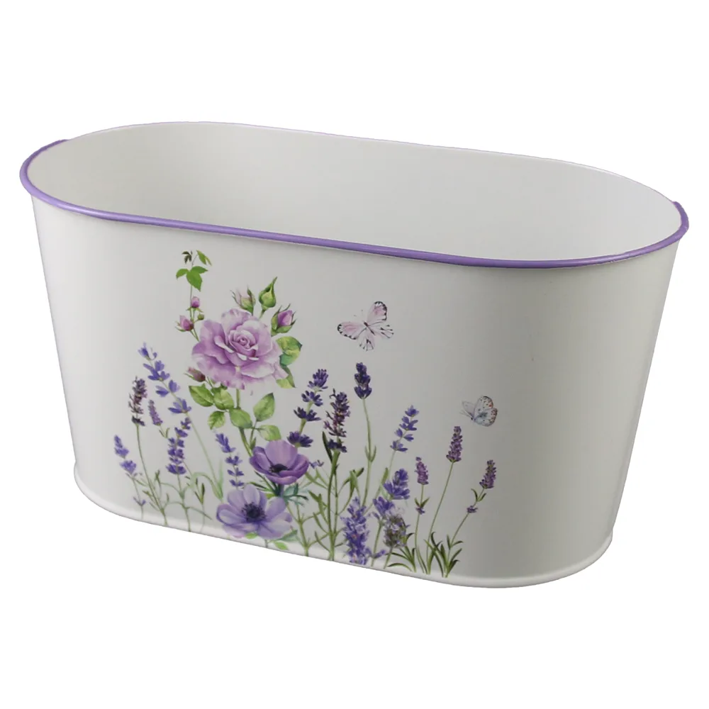 Ghiveci oval din metal 23 x 11.5 cm Ghiveci oval din metal 23 x 11.5 cm