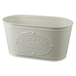 Ghiveci oval din metal 23 x 11.5 cm