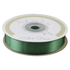 Rola panglica satin Verde 15 mm x 25 m