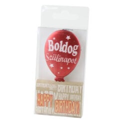 Lumanare balon pentru tort "Boldog Szulinapot!" 4 x 9 cm