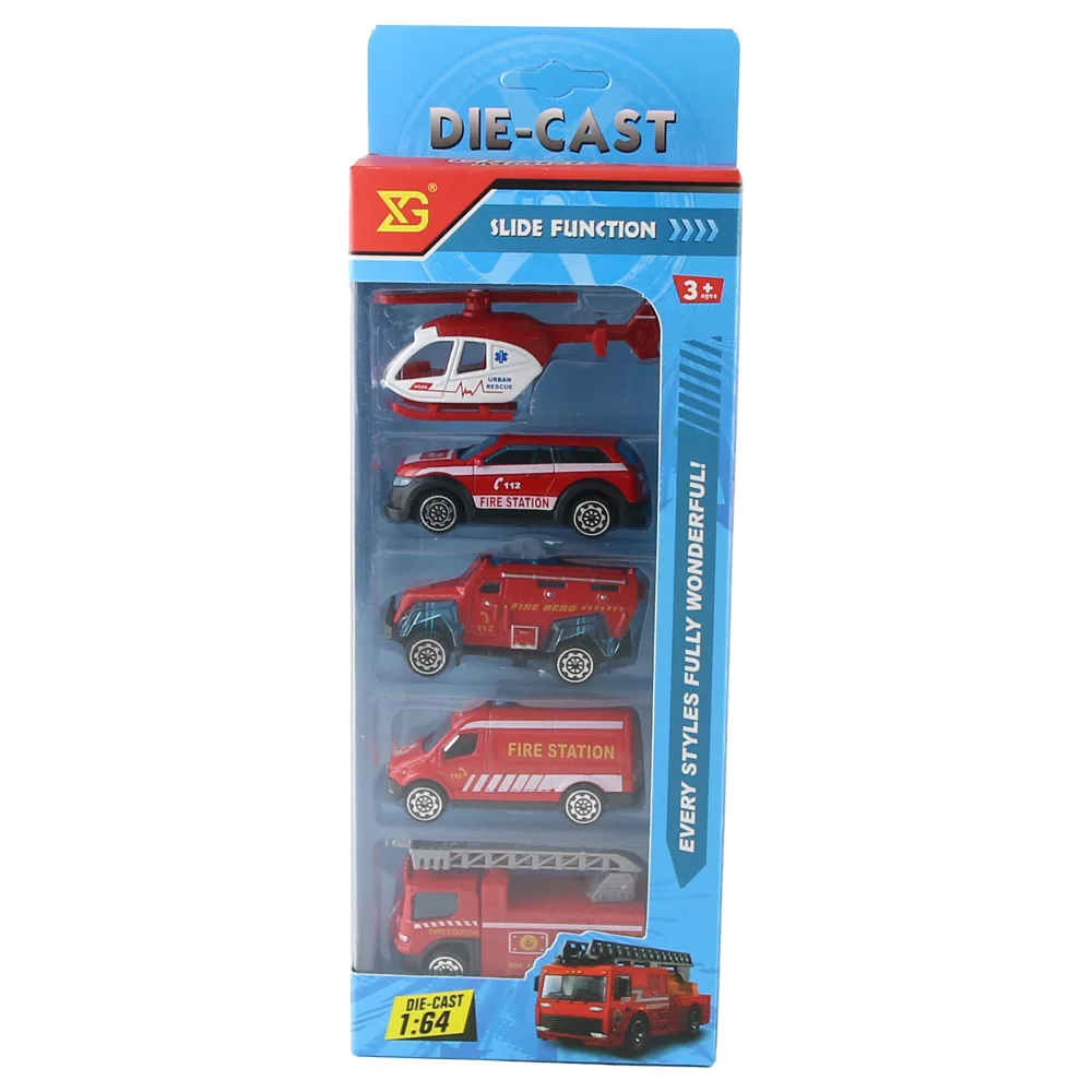 Set 5 vehicule Pompieri din metal  Die Cast