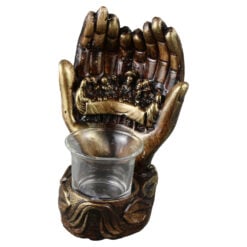 Candela din ipsos 11 x 17 cm - Maini