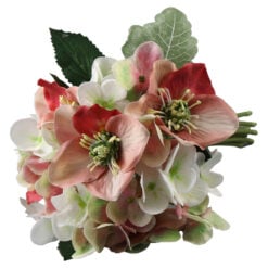 Buchet artificial cu hortensie si spanz 26 cm