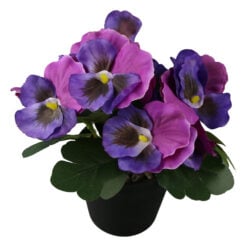 Floare artificiala Panseluta in ghiveci 19 cm