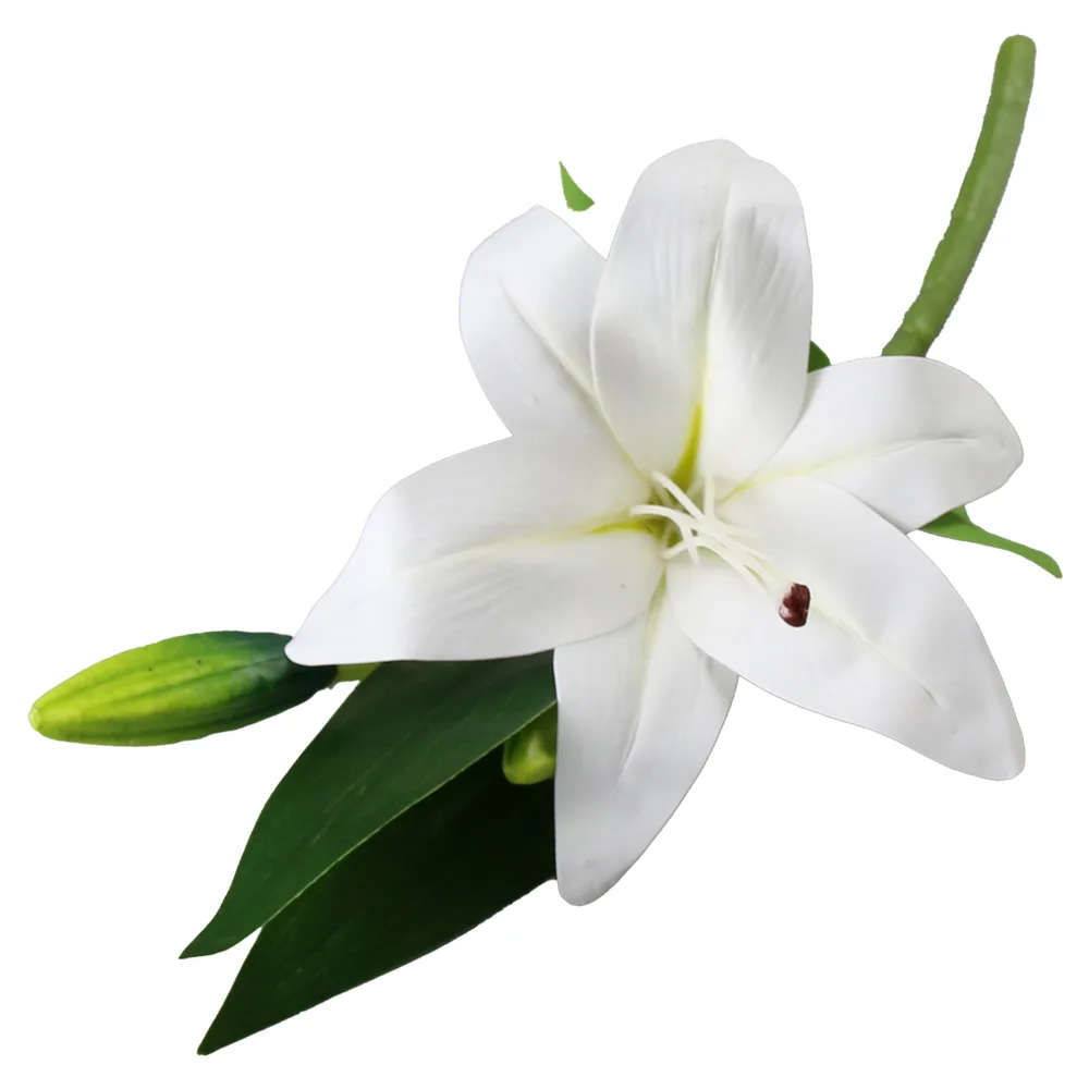 Floara artificiala Crin alb cu boboc 36 cm Floara artificiala Crin alb cu boboc 36 cm