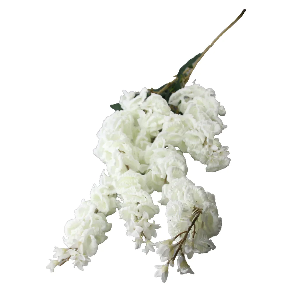 Creanga artificiala cu flori albe matase 110 cm Creanga artificiala cu flori albe matase 110 cm