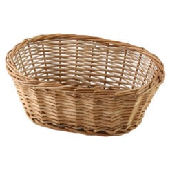 Cos oval de servire din rachita 26 x 16 cm