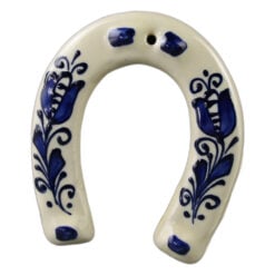 Decor de perete potcoava din ceramica de Corund 10 x 11 cm
