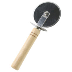 Feliator pizza din inox cu maner lemn 7.5 x 20 cm
