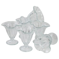 Set 6 cupe inghetata din sticla 11.8 cm