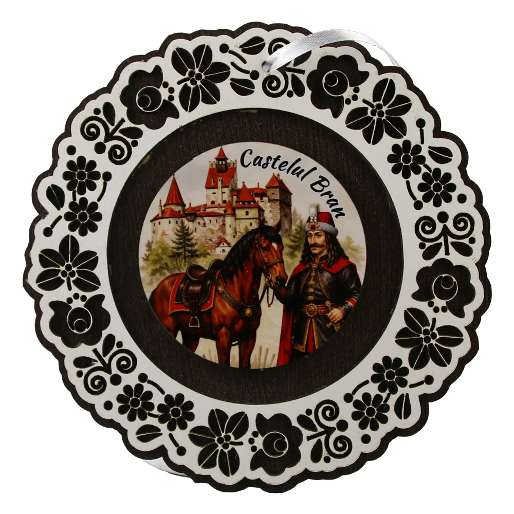Decor de perete din lemn Castelul Bran 18.5 cm Decor de perete din lemn Castelul Bran 18.5 cm