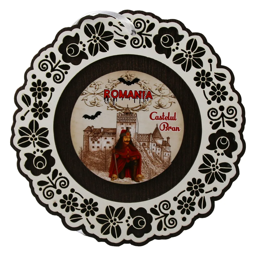 Decor de perete din lemn Castelul Bran 18.5 cm Decor de perete din lemn Castelul Bran 18.5 cm
