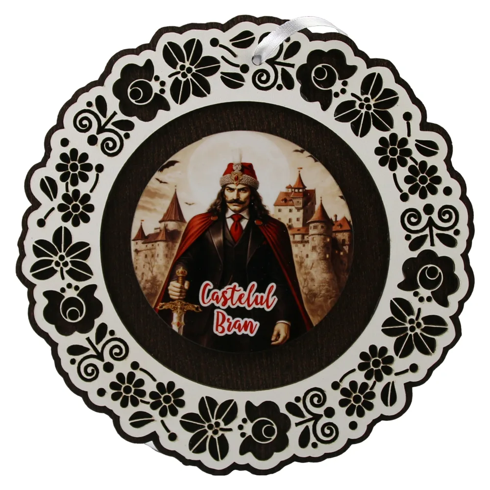 Decor de perete din lemn Castelul Bran 18.5 cm Decor de perete din lemn Castelul Bran 18.5 cm