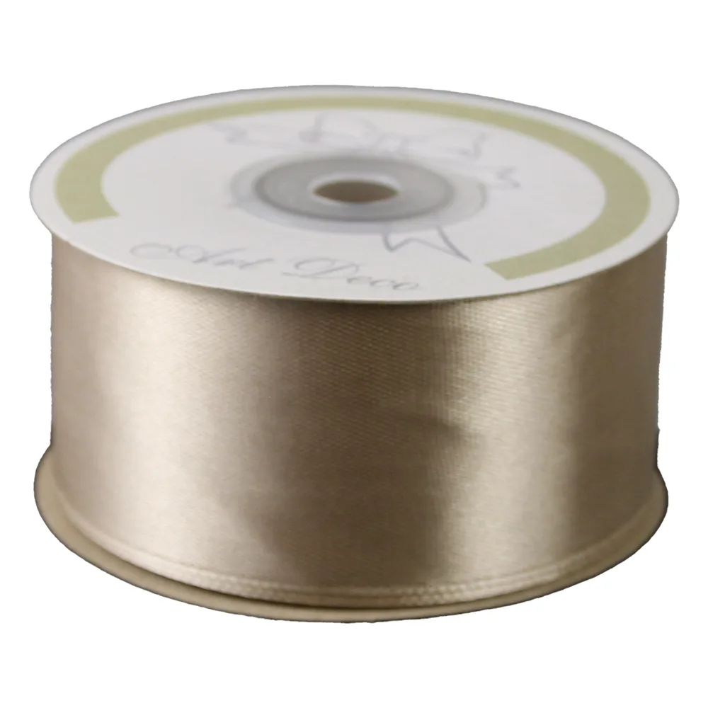 Rola panglica satin Bej 38 mm x 25 m Art Deco Rola panglica satin Bej 38 mm x 25 m Art Deco