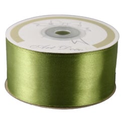 Rola panglica satin Verde olive 38 mm x 25 m Art Deco