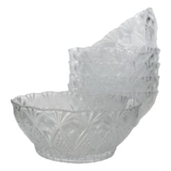 Set 6 boluri rotunde din sticla 13 x 5 cm