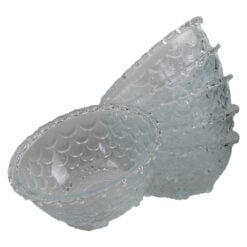 Set 6 boluri din sticla 11 x 5 cm Gold Fish Rayan